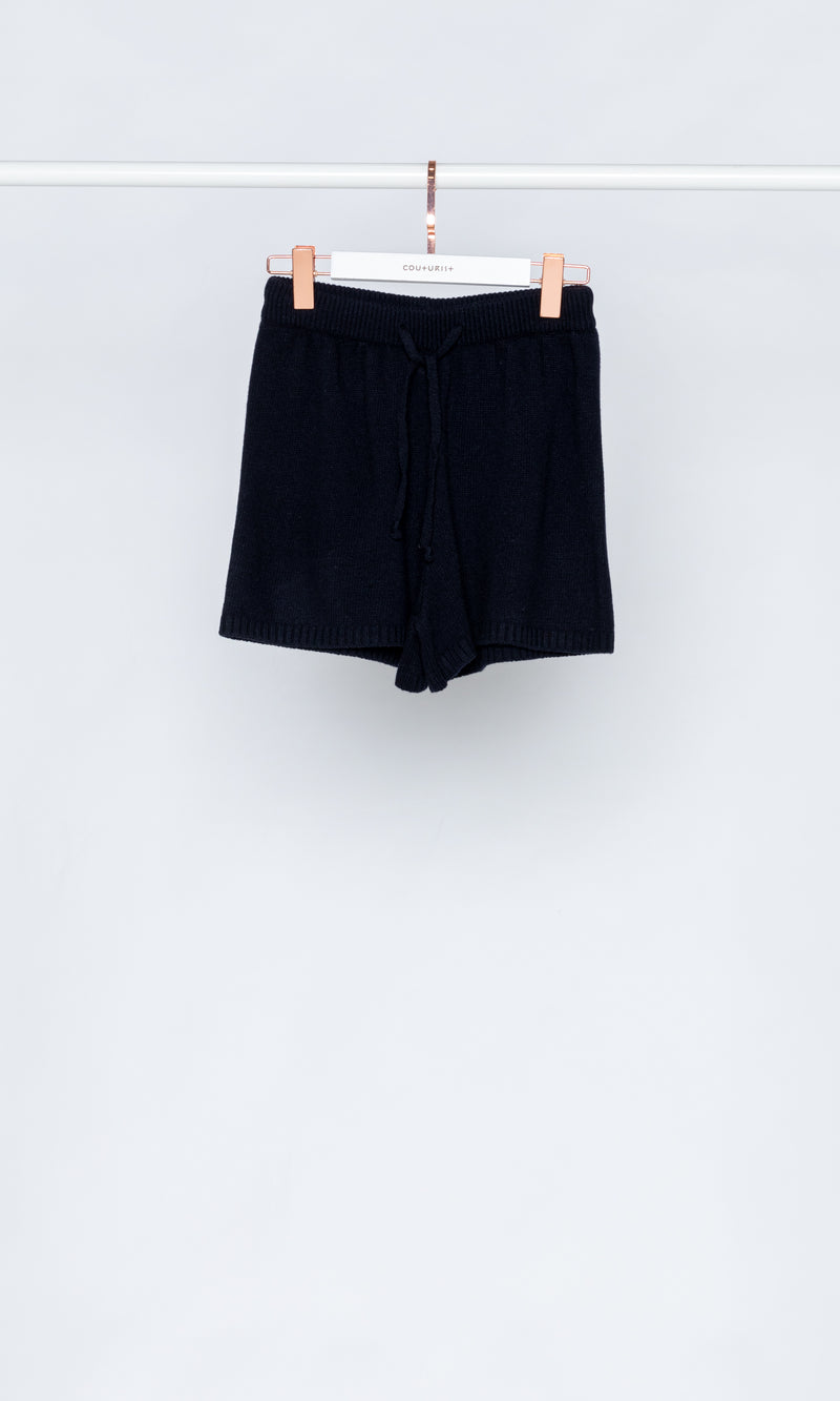 Solid Color Knit Shorts