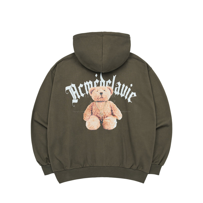 Gold Chain Bear Doll Zip-up Hoodie