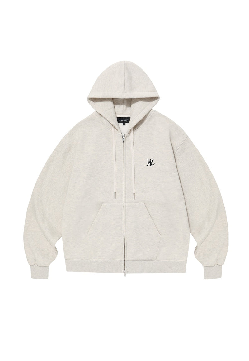 Signature Hood Zip-up Oatmeal