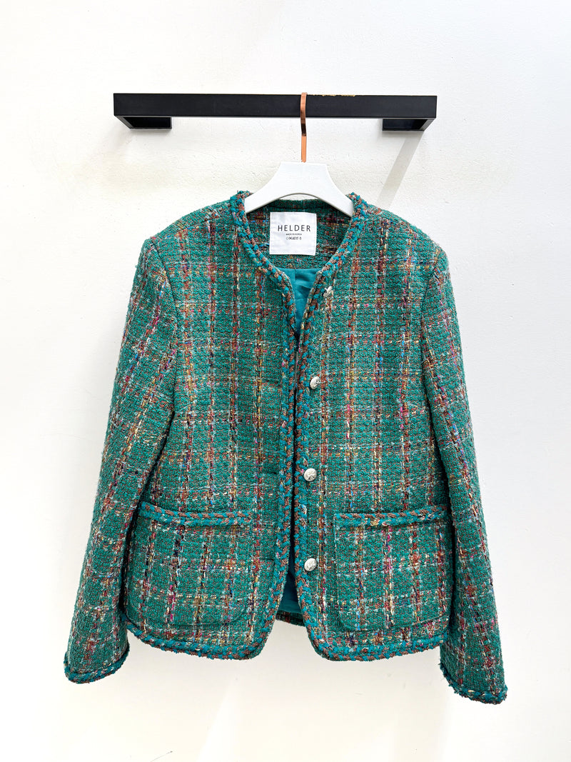 Green Checker Tweed Jacket