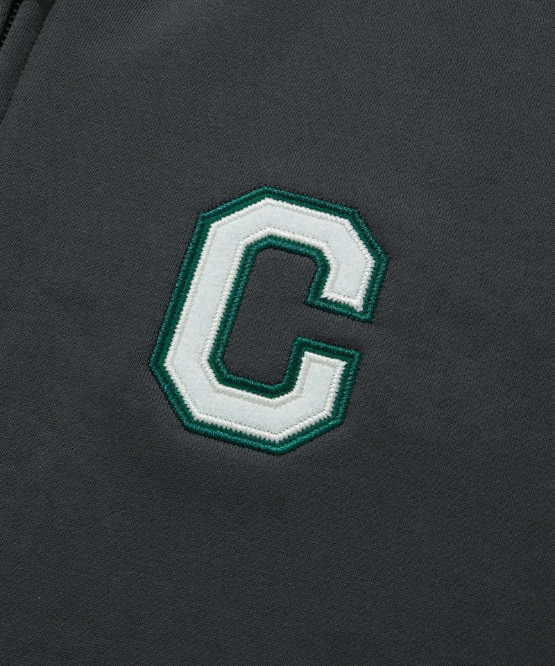 C Logo Hoodie Zipup Charcoal