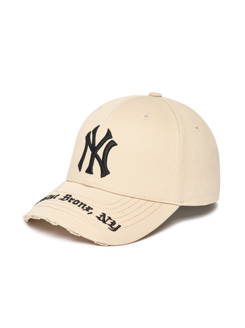 Gothic Address Structure Ball Cap NY Yankees Beige