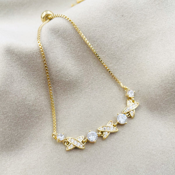 Rhinestone Crosses Bracelet