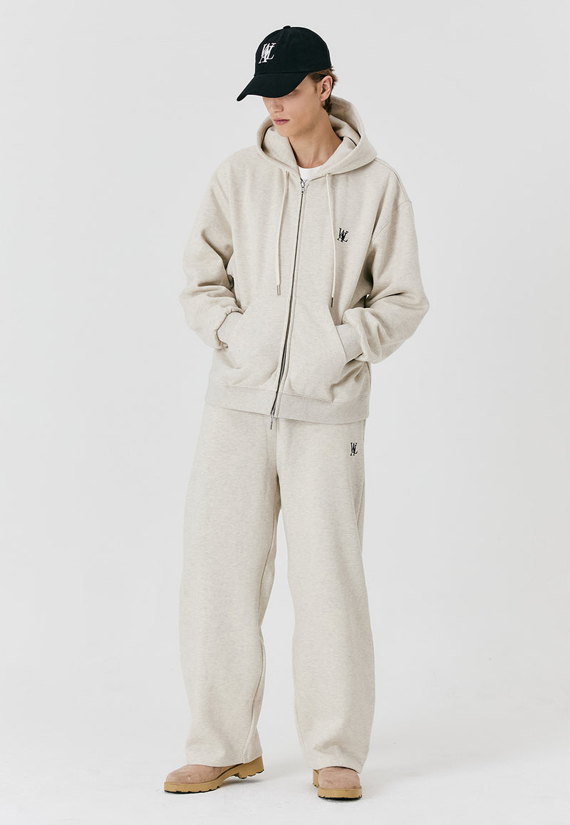 Signature Hood Zip-up Oatmeal