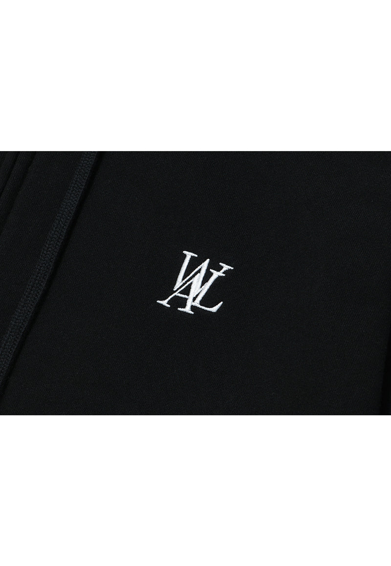 Signature Hood Zip-up Black