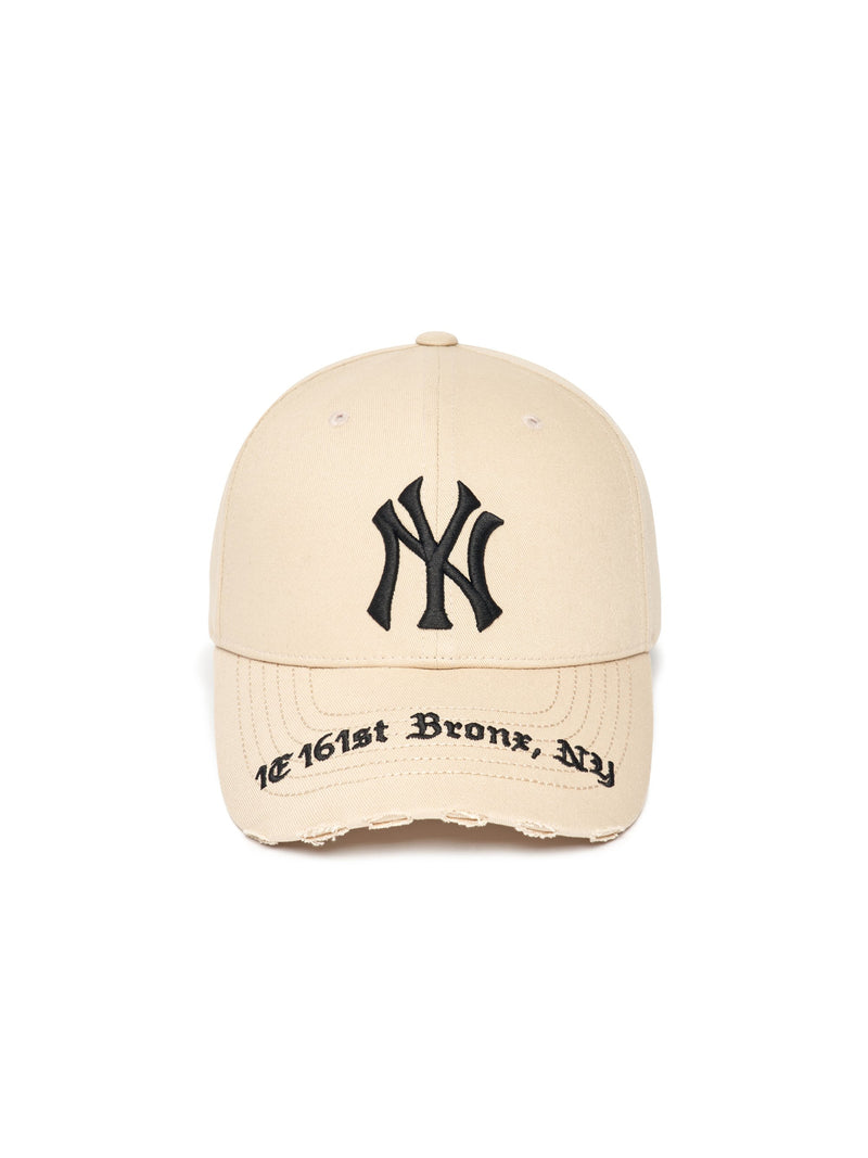 Gothic Address Structure Ball Cap NY Yankees Beige