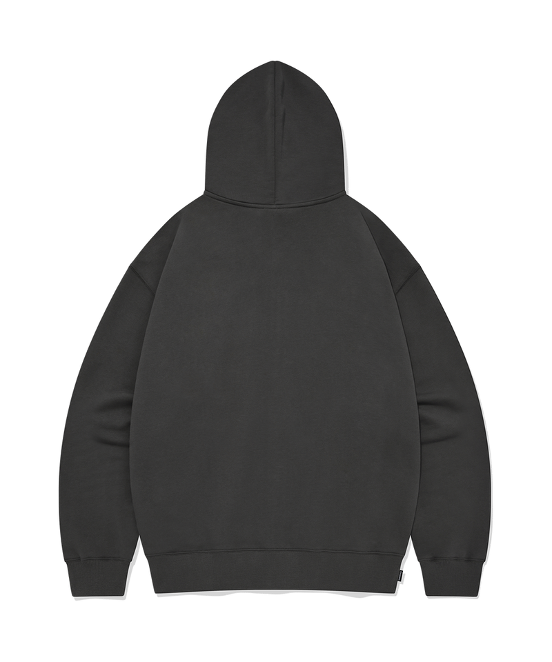 C Logo Hoodie Zipup Charcoal