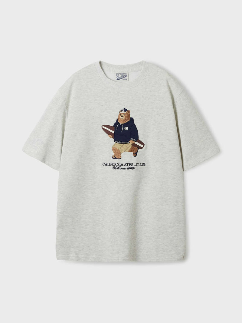 Steve Patch Short Sleeve T-shirt Oatmeal Melange