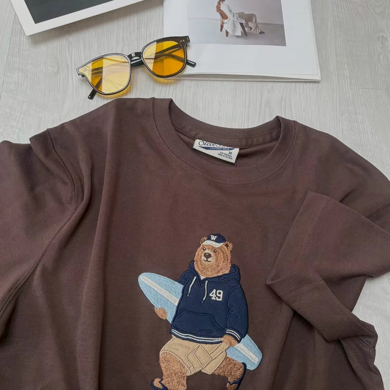 Steve Patch Short Sleeve T-shirt Brown