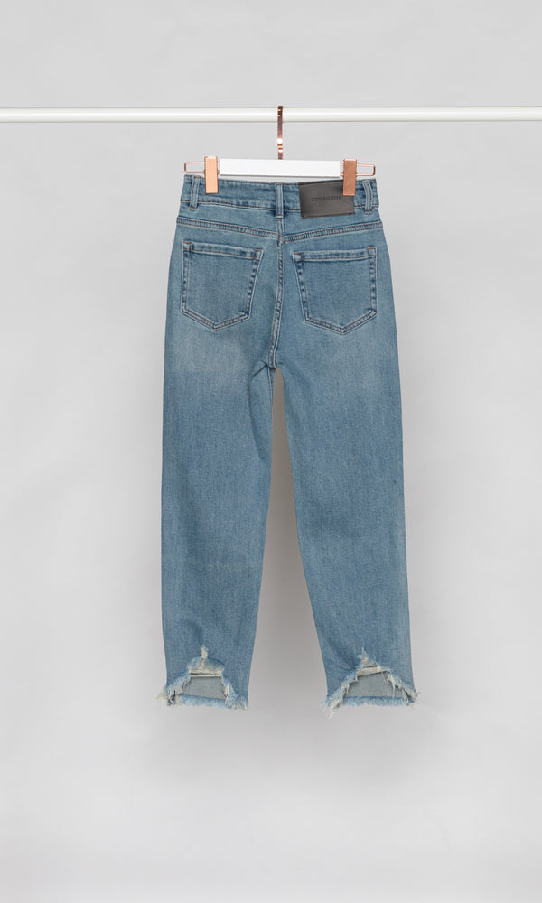 Fray Hem Crop Skinny Jeans