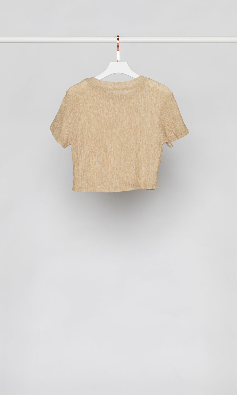 Wrinkle Pleated Crop Top