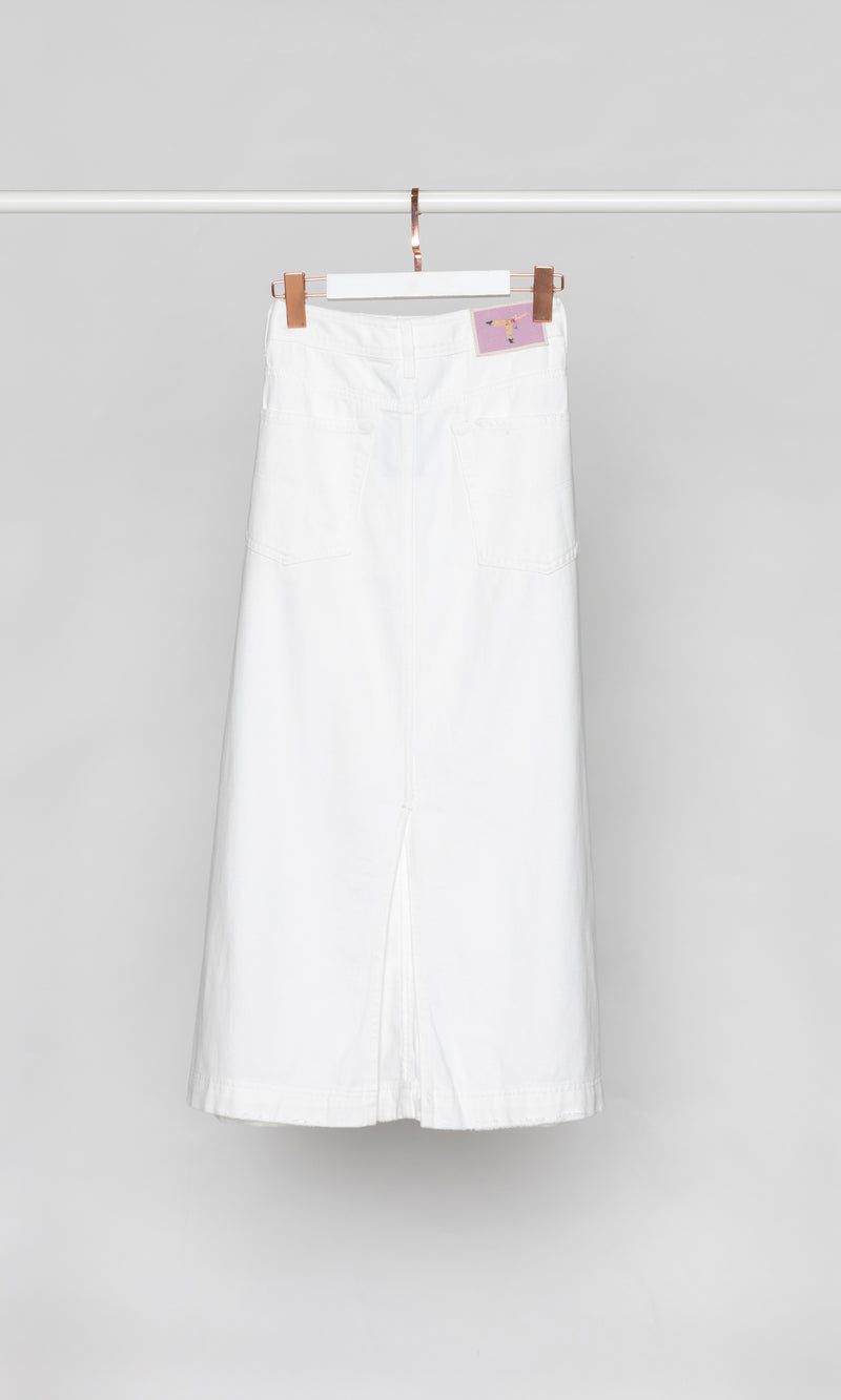 Basic Denim Maxi Skirt