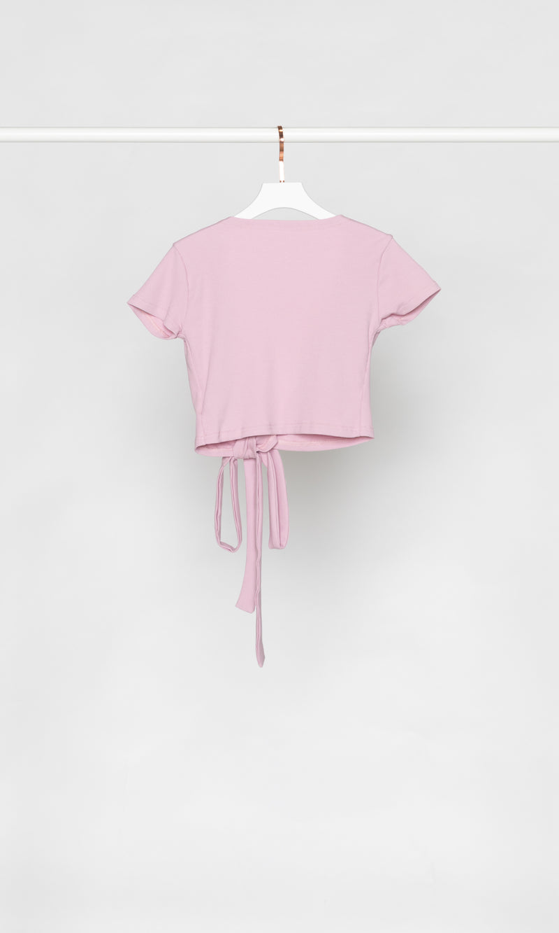 V-neck Wrap Around Crop Top