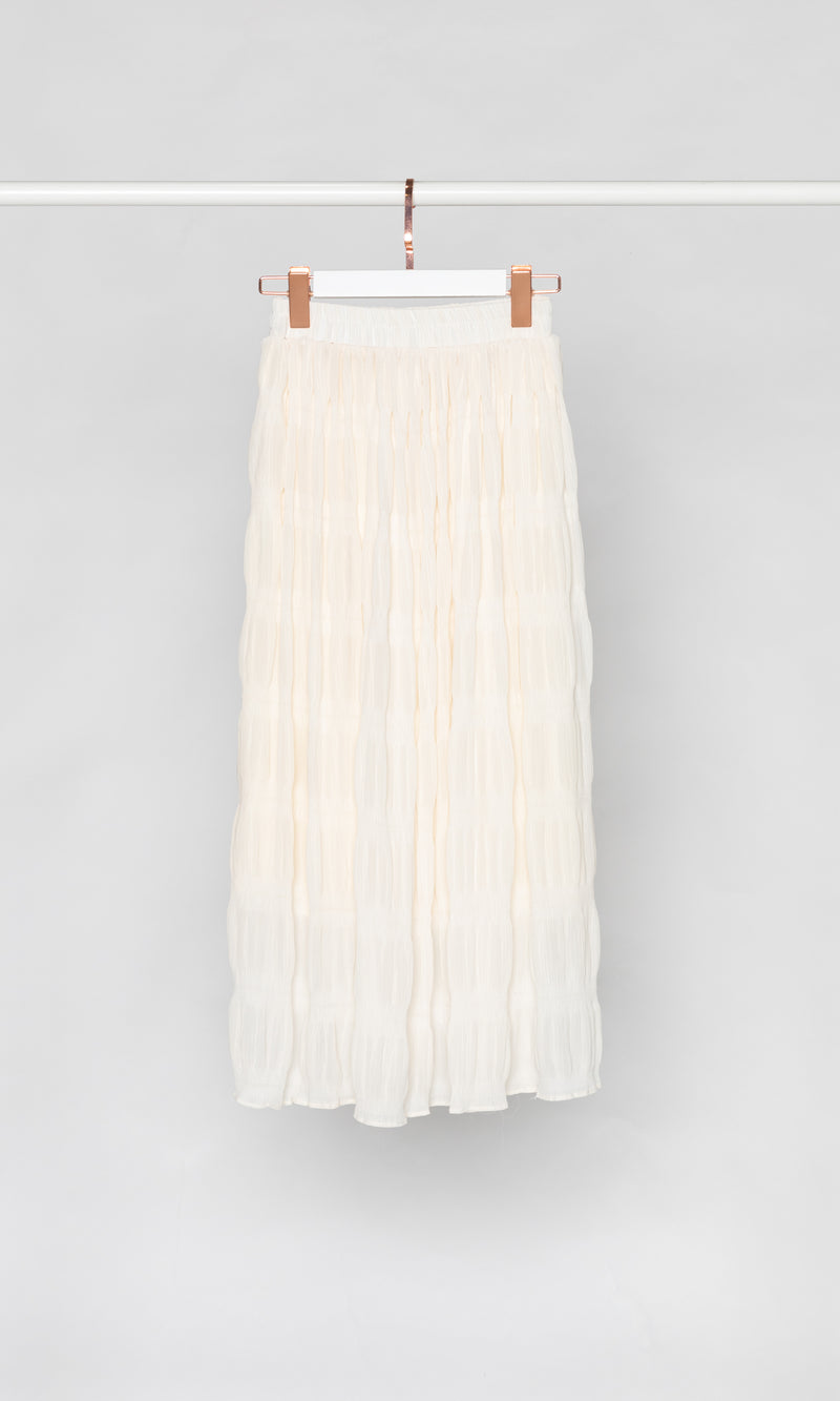 Small Pleated Pattern Tulle Skirt