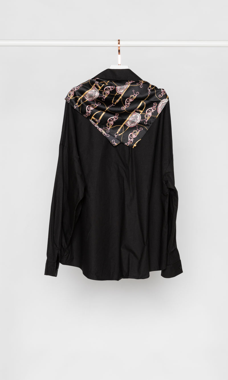 Oversized Shirt with Scarf