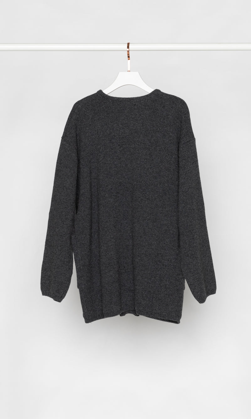 Oversized Double-breasted Cardigan