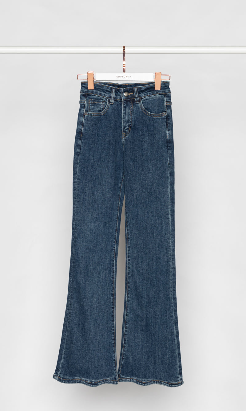 High-waist Slim Flare Jeans