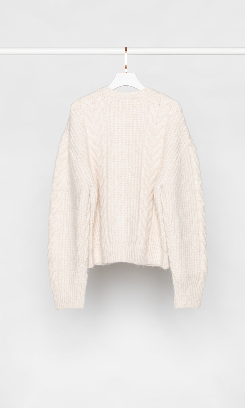 Twisted Pattern Wool Cardigan