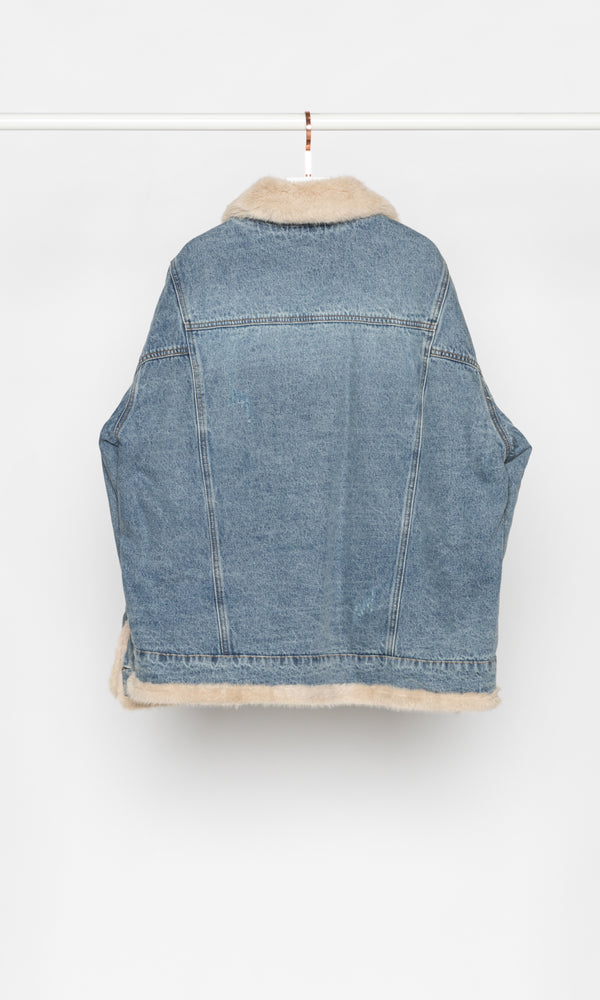 Fur Lining Denim Jacket