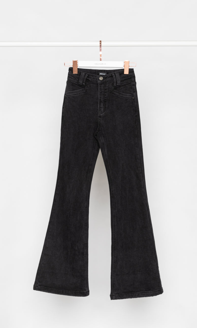 Front Pockets Flare Jeans