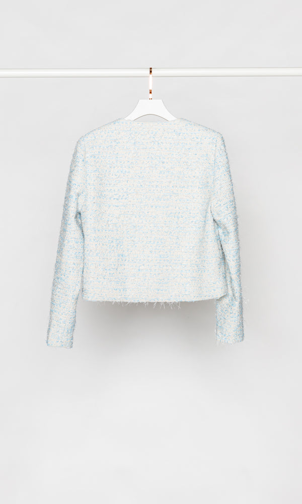 Mixed Knit Tweed Jacket