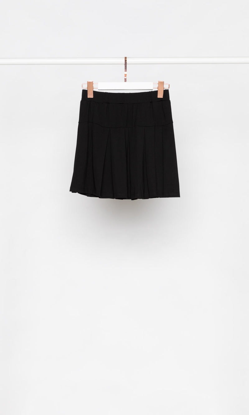 Soft Pleated Mini Skirt