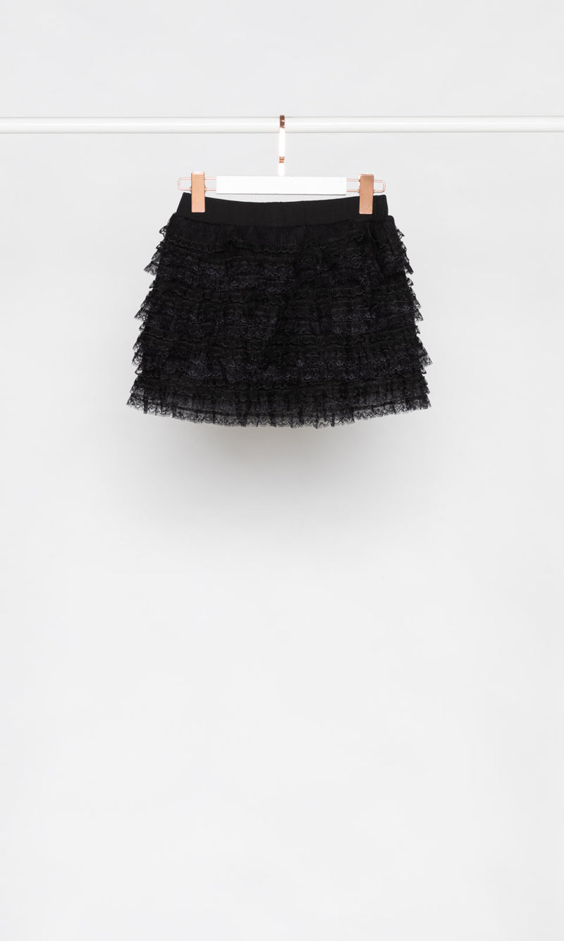 Lace Layered Mini Skirt