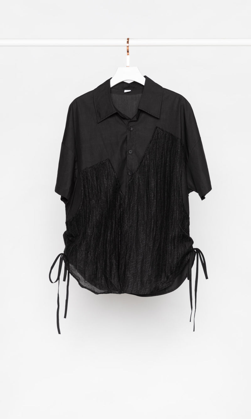 Stripe Panel Oversized Shirt