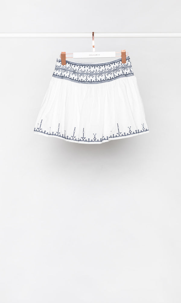 Bohemian Pleated Mini Skirt