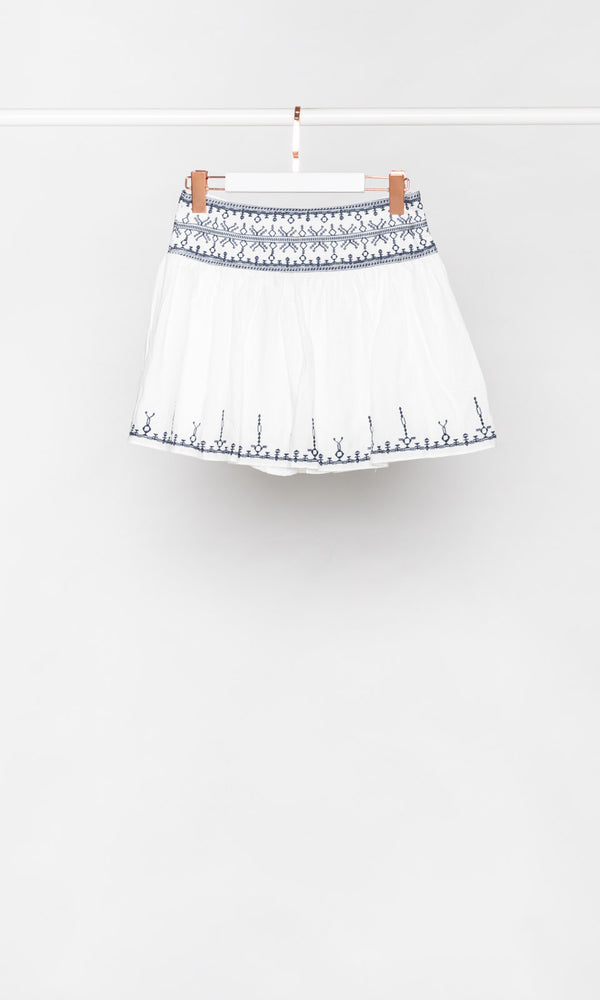 Bohemian Pleated Mini Skirt