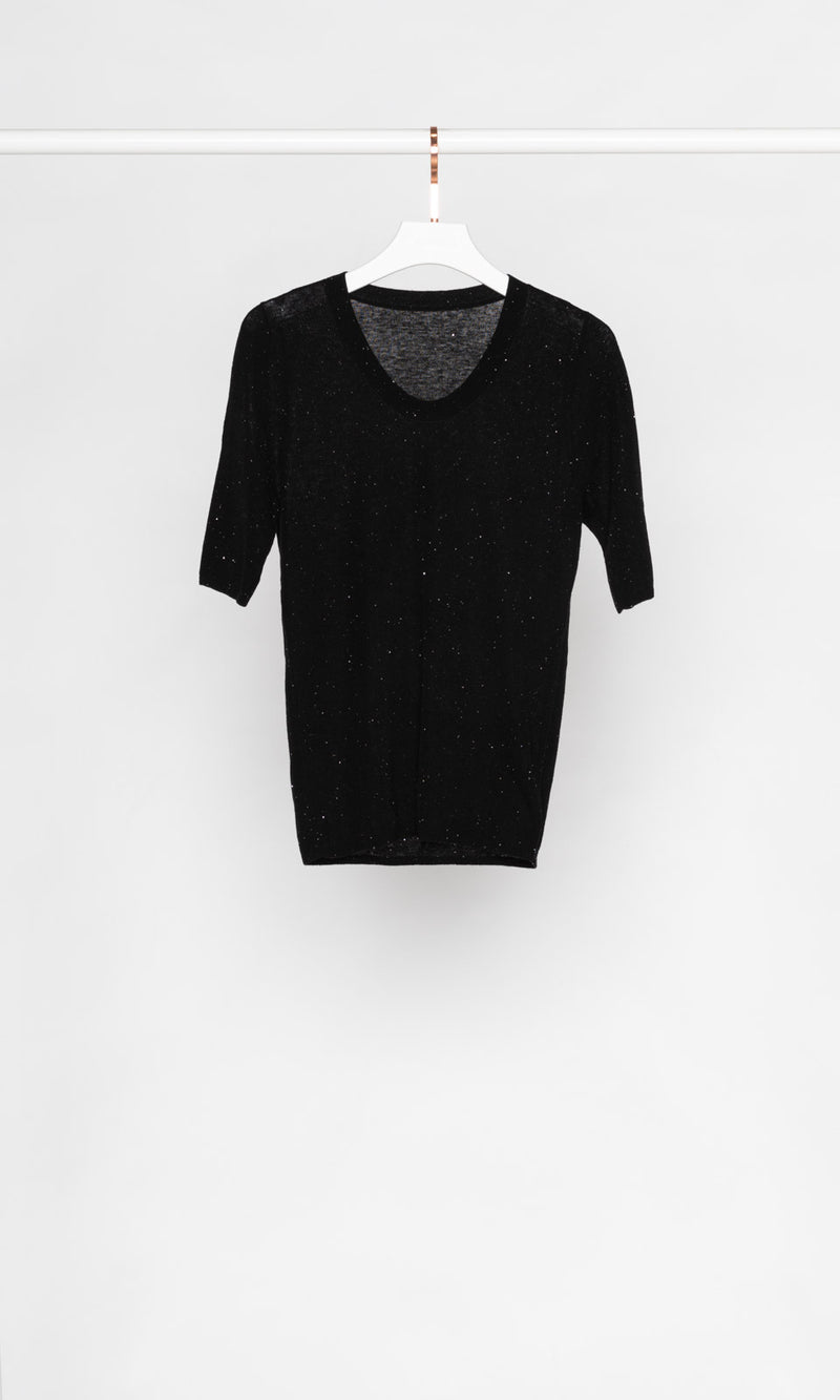 V-neck Wool Blend T-shirt