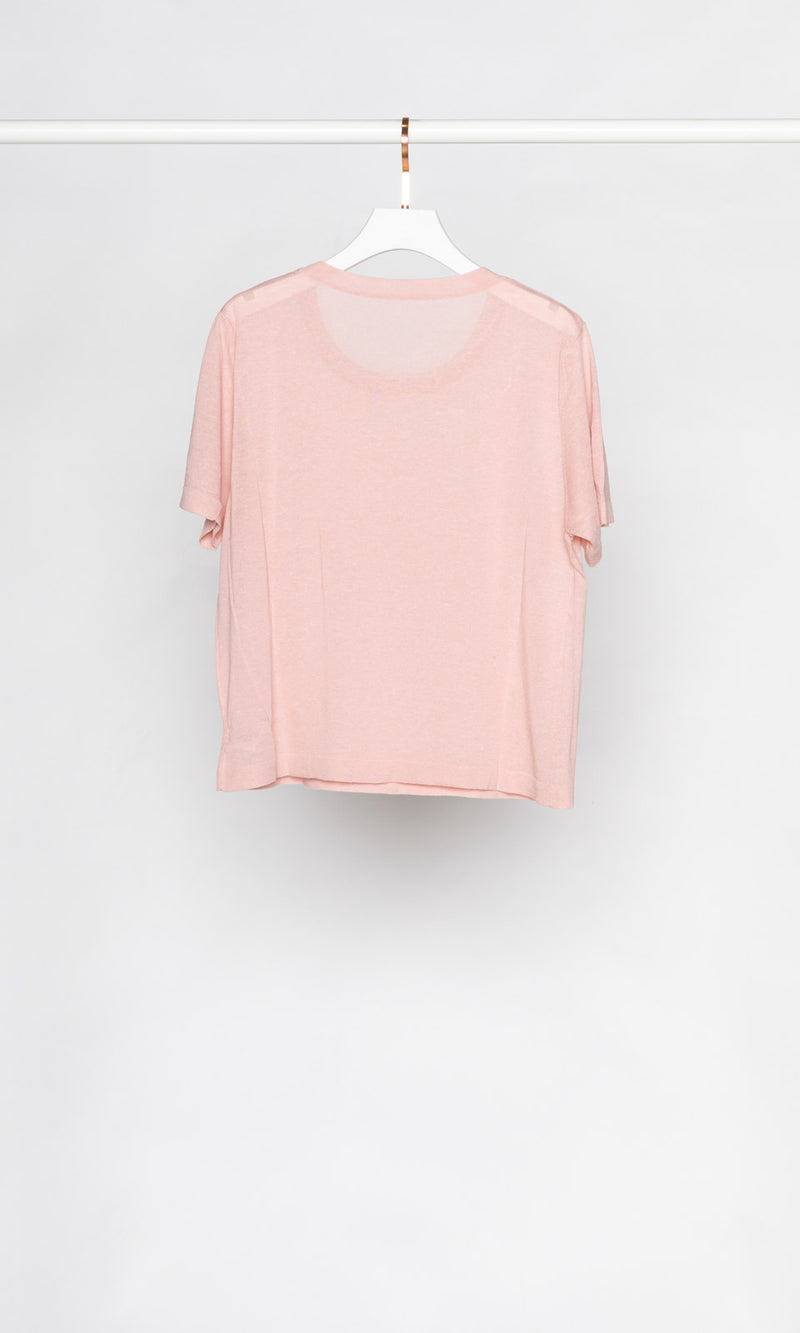 Pearl Bow Knit T-shirt