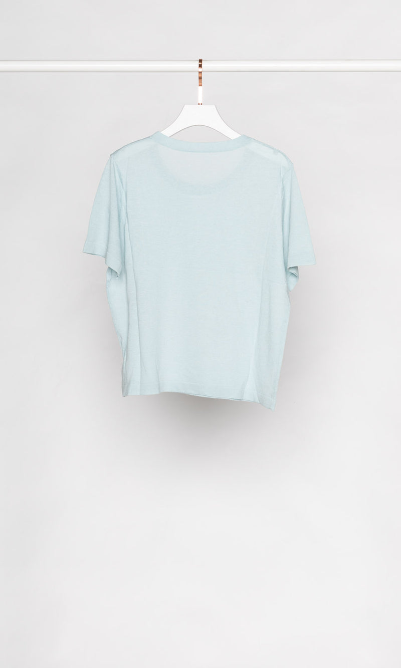 Pearl Bow Knit T-shirt