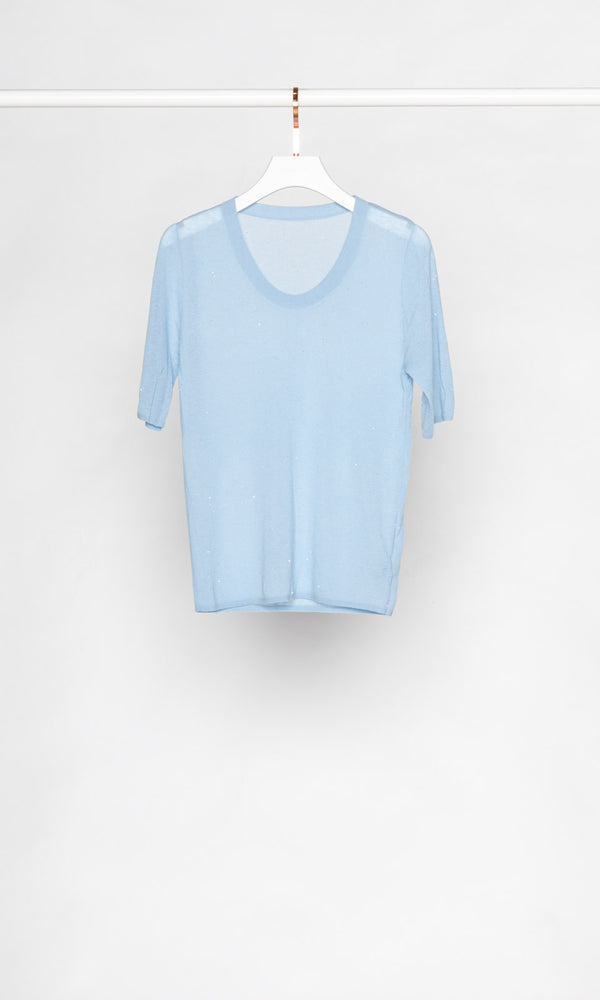 V-neck Wool Blend T-shirt