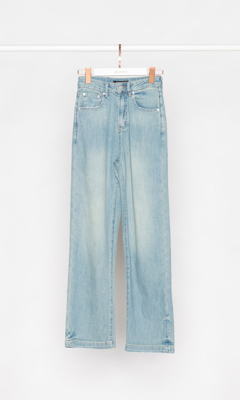 Blue Wash Soft Straight Leg Jeans