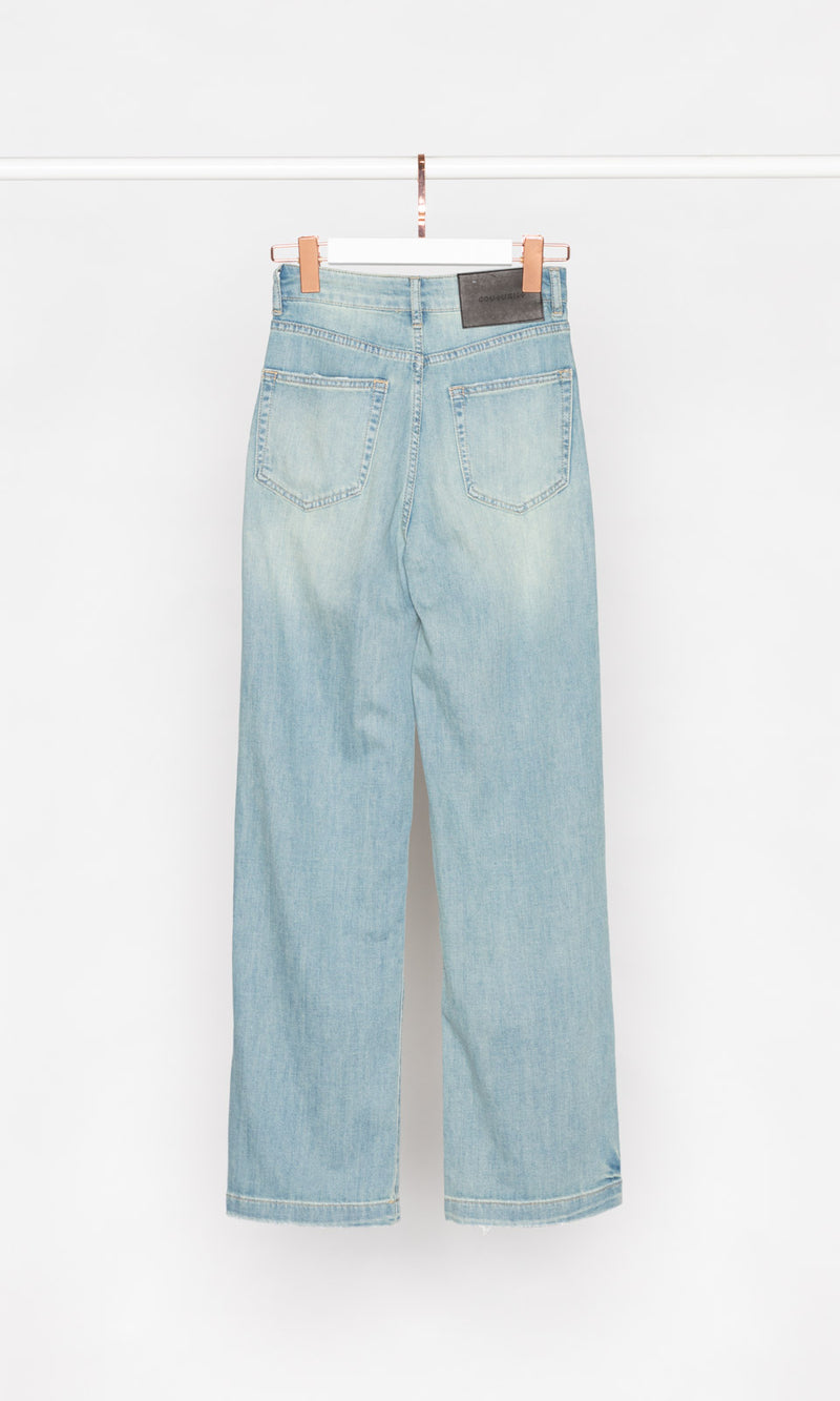 Blue Wash Soft Straight Leg Jeans