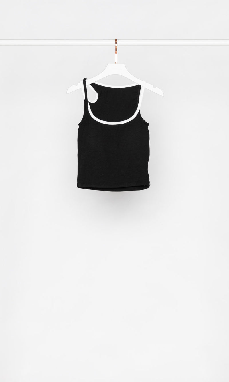 Asymmetrical Shoulder Cut-out Tank