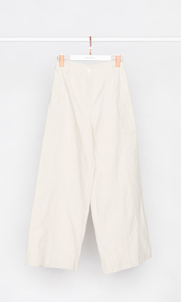 Relaxed Fit Solid Color Trousers