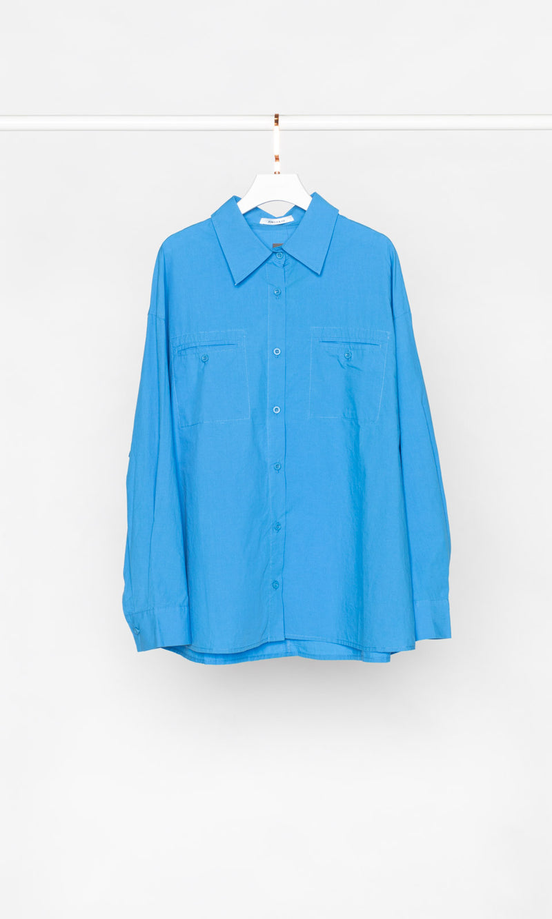 Oversized Front Pockets Shirt