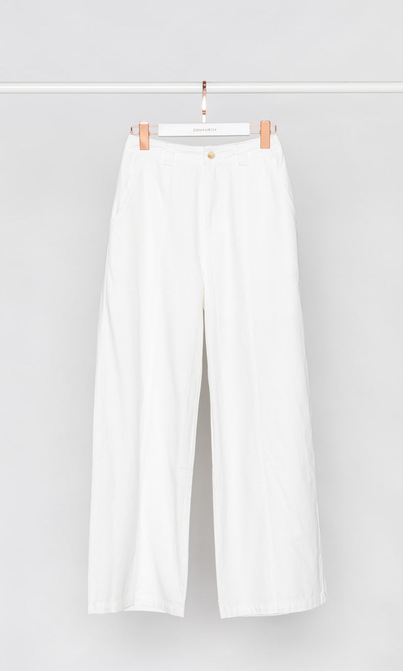 High-waisted Front Seam Relaxed Trousers