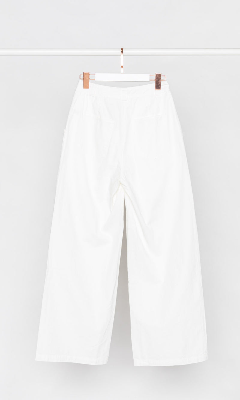 High-waisted Front Seam Relaxed Trousers