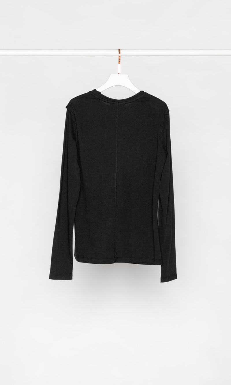 Shoulder Line Long Sleeves T-shirt