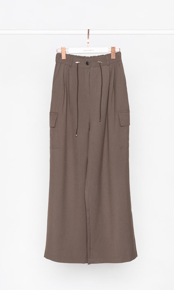 Waist Drawstring Cargo Trousers