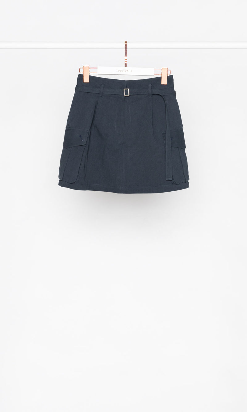 Cotton Cargo Mini Skirt