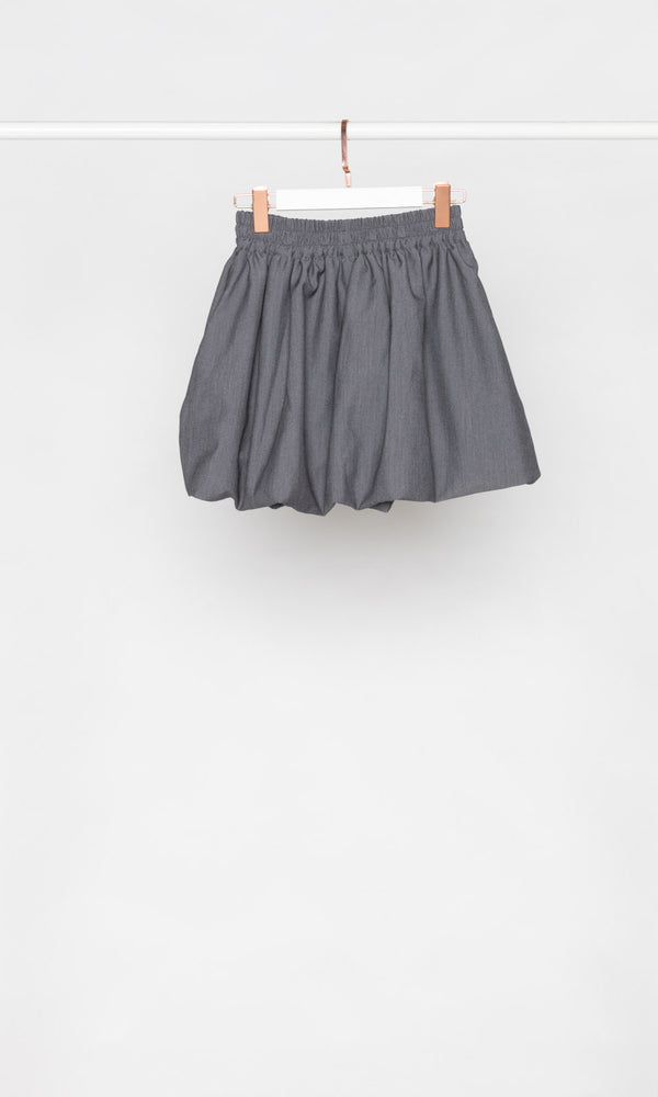 Drawstring Balloon Mini Skirt