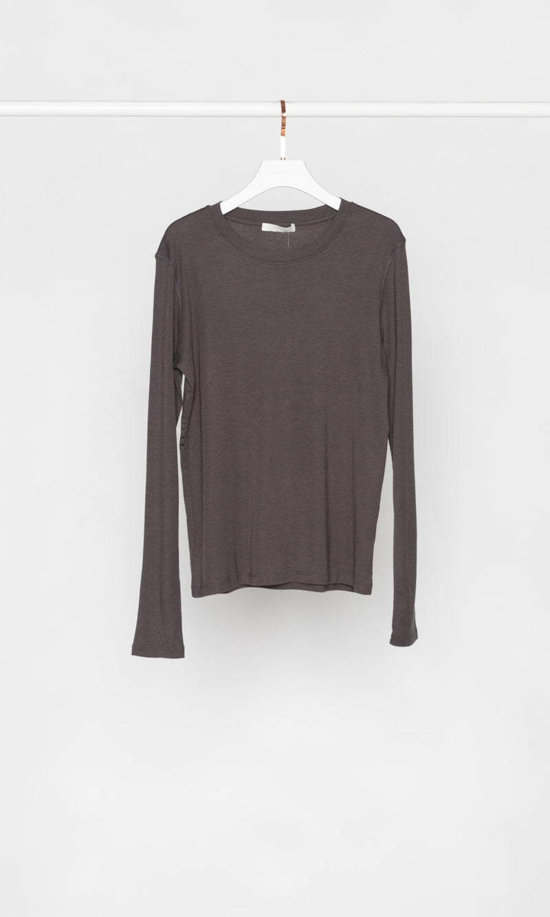 Wool Blended Basic Long Sleeves T-shirt