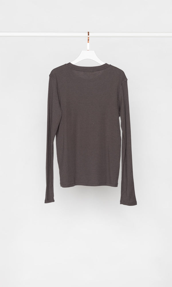 Wool Blended Basic Long Sleeves T-shirt