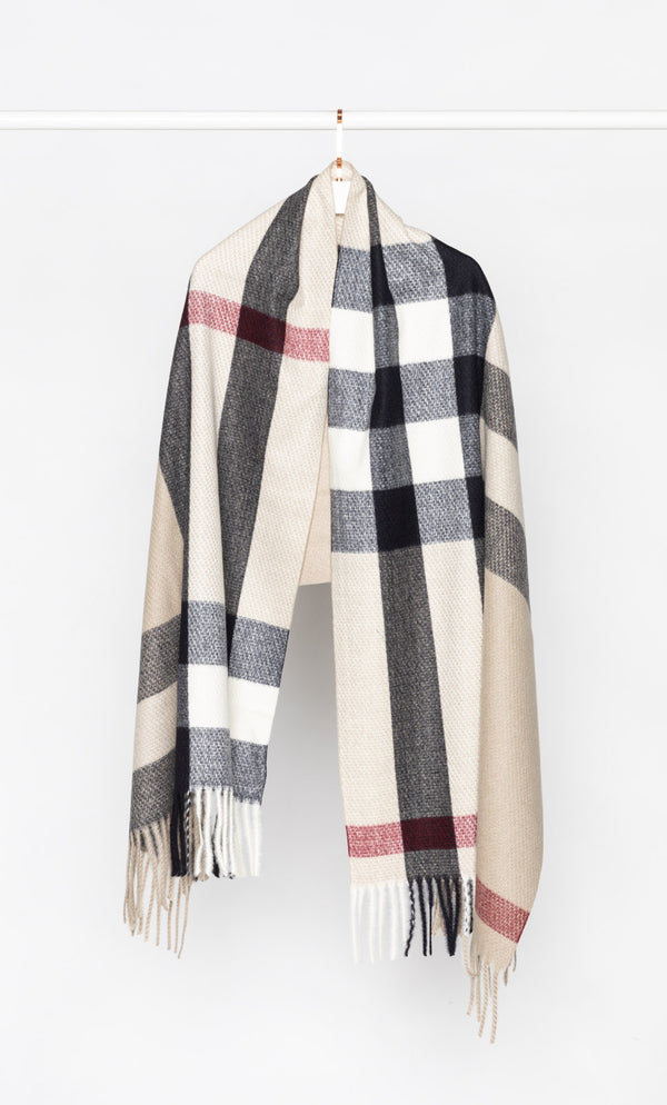 Color Blocks with Checker Scarf