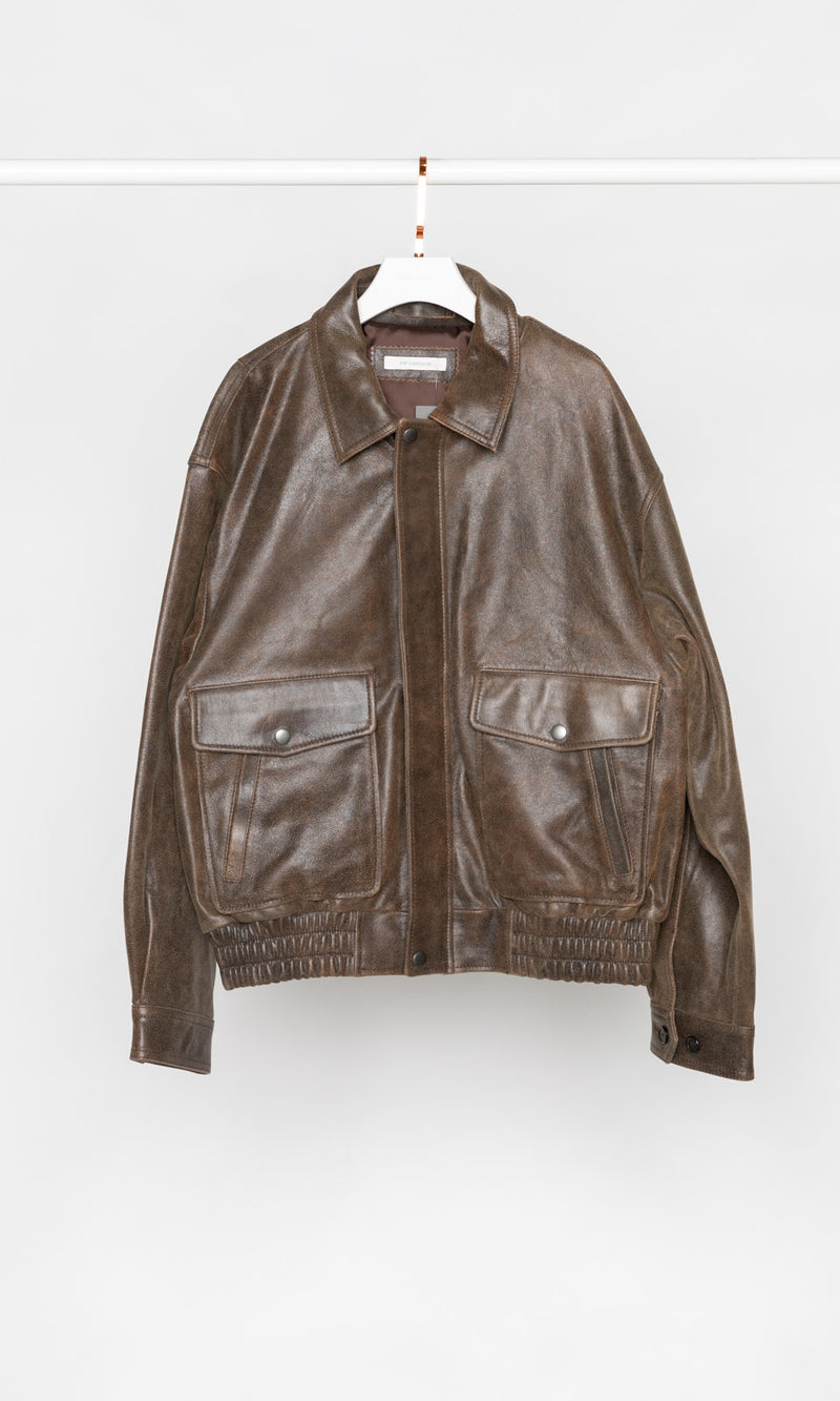 Vintage Style Cow Leather Jacket