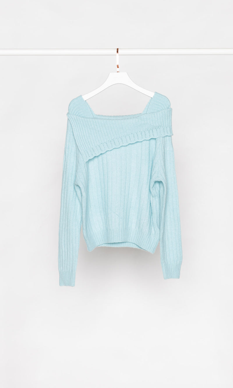 Drop Shoulder Cable Knit Sweater